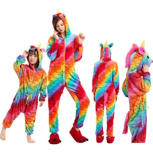 Adults Unicorn Onesies Costume Women Pajamas Tianma Cosplay Animal Sleepwear Pyjamas Kids Christmas Halloween Pijama Onesieshow