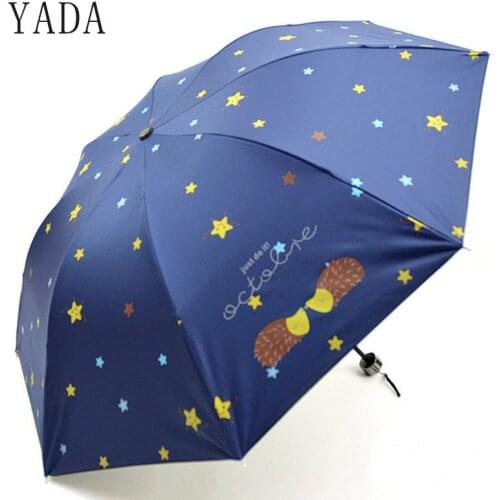 YADA Cute Design Cartoon Star&Hedgehog Umbrella Folding Rainy Children Umbrellas Anti-UV Girls Boys Lovely Animal Umbrella YD181