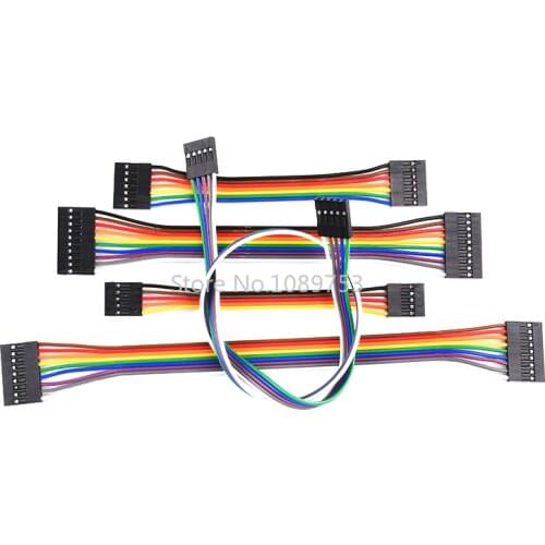 10PCS 2.54MM Jumper Wire Dupont Line Female To Female 1P/2P/3P/4P/5P/6P/7P/8P/9P/10P 10cm/20cm/30cm Length 26AWG