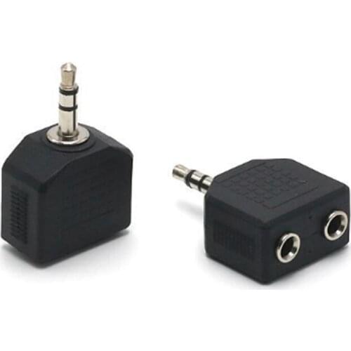 10pcs For computer for Mobile phone for MP3 MP4 3.5mm Jack 1 to 2 Double Earphone Headphone Y Splitter Cable Cord Adapter Plug