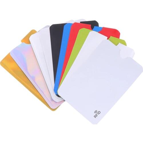 10PCS Credit Card Protector Secure Sleeve RFID Blocking ID Holder Foil Shield ID Card holder Badges Passport