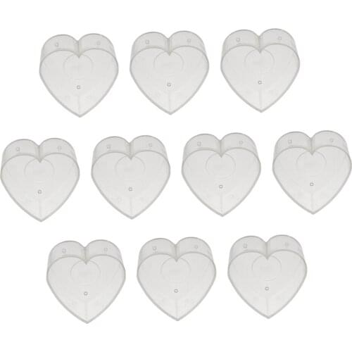 20 Pieces Heart Butterfly Clear Tealight Cup Holders Candle Mold