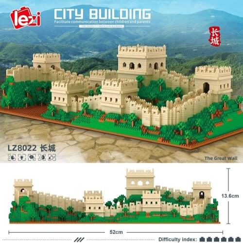 4114pcs+ The Great Wall Building Blocks Chinese Famous Architecture Micro Brick 3D Model City Blocks Toys For Children LZ8022