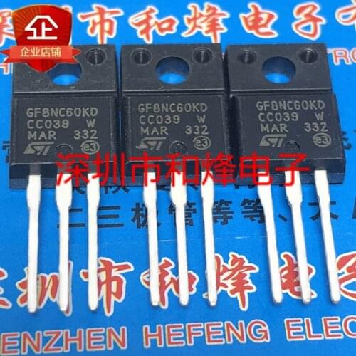 5pcs GF8NC60KD STGF8NC60KD TO-220F 600V 8A