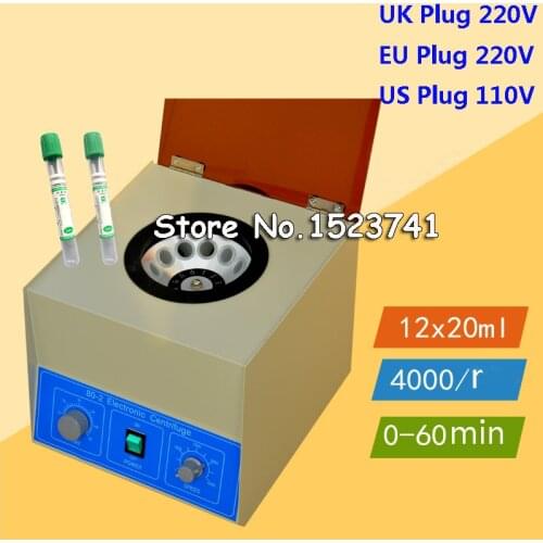 80-2 Electric Lab Centrifuge Medical separation of plasma adjustable the timing function Separation bubble Laboratory Centrifuge