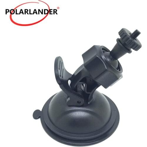 Car DVR Bracket Suction Cup Type 360°Rotation Universal Interface 4MM/6MM Round Head High Quality Adjustable Neck Reliable Black