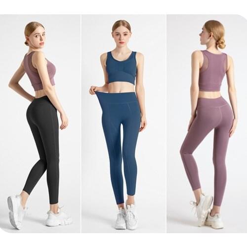 Pants With Pockets S-2xl Women Sport Coat Jogging Workout Running Leggings Stretch High Elastic Gym Women Undershirt