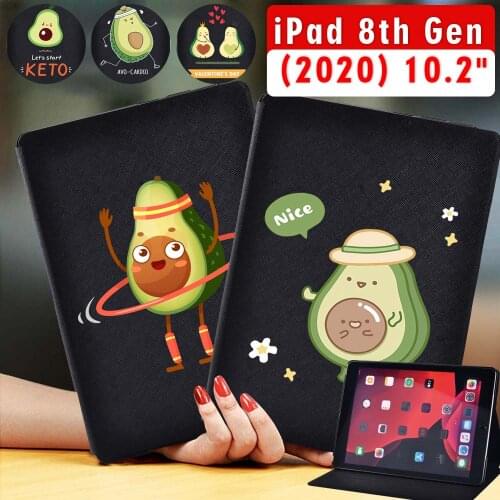 Tablet Case for Apple Ipad 8 2020 8th Gen Anti-Shock Pu Leather Cover Case + Free Stylus