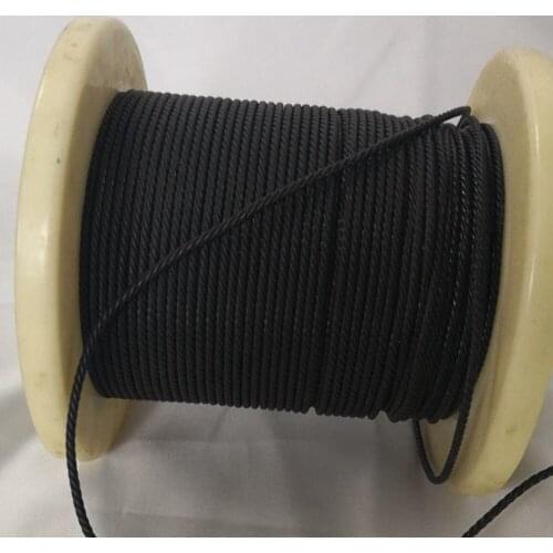 Black silver plated copper foil wire(without plug) 5meters