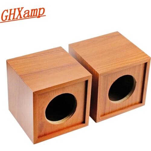 GHXAMP Wooden Speaker Box Shell 3 Inch Tweeter Loudspeaker Empty Body Satellite Case DIY For 75mm Audio Unit Desktop Shell 2PCS