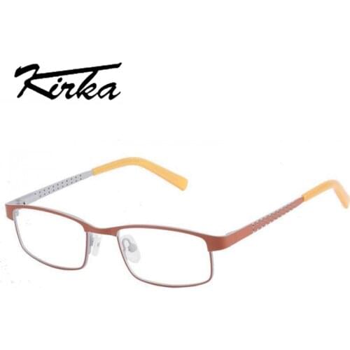 Kirka Kids Stainless Steel Glasses Boy Girl Eyeglasses Optical Lightweight Eyewear Frame Child Anti-blue Computer Glasses