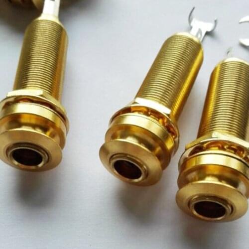 Jinyuan Guitar Pickup Ordinary Aluminum Audio Output Mono Italian Tube Strap Buckle Tail Nail Socket Port