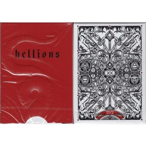 Red Madison Hellions Playing Cards By DM Ellusionist Deck Bicycle Poker Magic Card Games Magic Tricks Magic Props