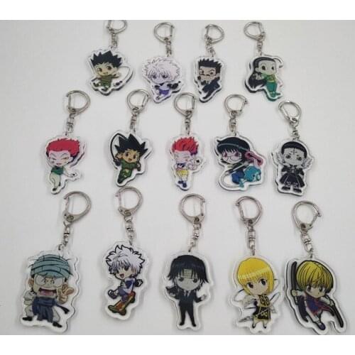 HUNTERxHUNTER Fashion Anime Acrylic Key Chains Cartoon Keyring Keychain Pendant Keyholder Unisex Birthday Gifts NEW
