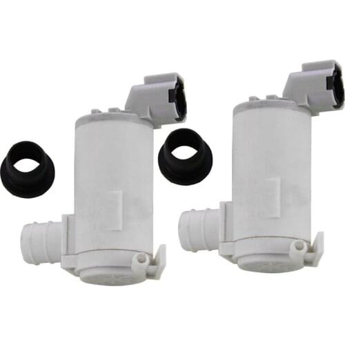 2Pcs Windshield Washer Pump Motor Front Rear for Nissan Patrol GU Y61 1998-2004 IV 4