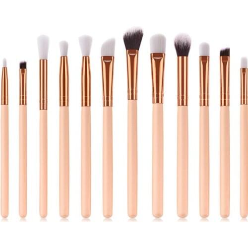 12pcs/lot Makeup Brushes Set 15cm Eyeshadow Powder Eyeliner Blending Brushes Eye Shadow Brush For Women 2 Colors Available