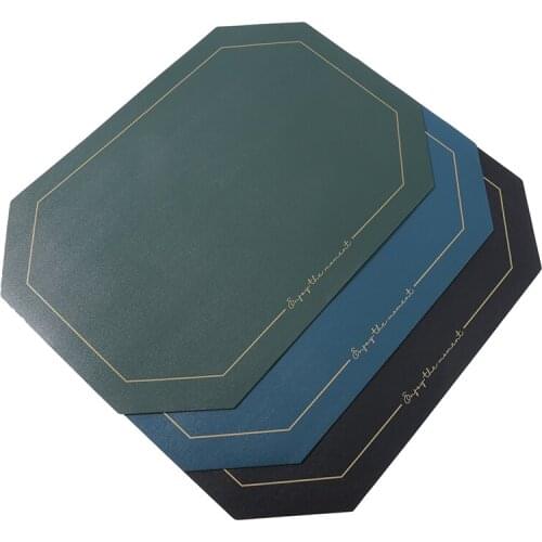 1PC Placemats Coaster Set PU Faux Leather Elegant Place Mats Non-Slip Washable Heat Resistant Table Mats Dinging For Kitchen