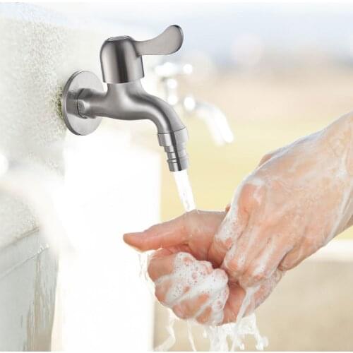 Faucet Filter Water Dispenser Stainless Steel Wall Mounted Faucet Washing Outdoor Garden Faucet Washing Machine Mop Tap P5