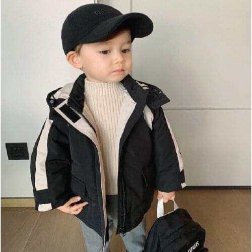 Autumn Fashion New Baby Boys Coat Hooded Cotton Padded Thicken Warm Winter Jacket For Children Outwear Clothes Boys 1-7years Old