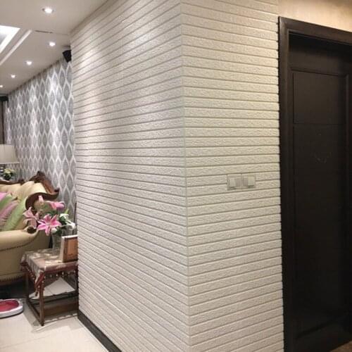 New Brick pattern Wall Sticker 3d striped waterproof wallpaper clothing store Living room TV background wall decoration