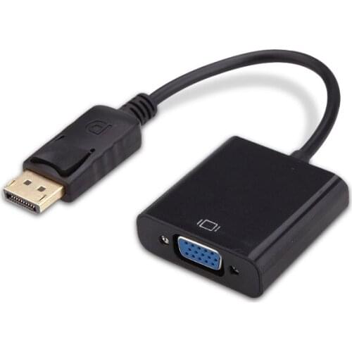 DisplayPort Display Port DP To VGA Adapter Cable Portable Male To Female Converter for PC Computer Laptop HDTV Projector