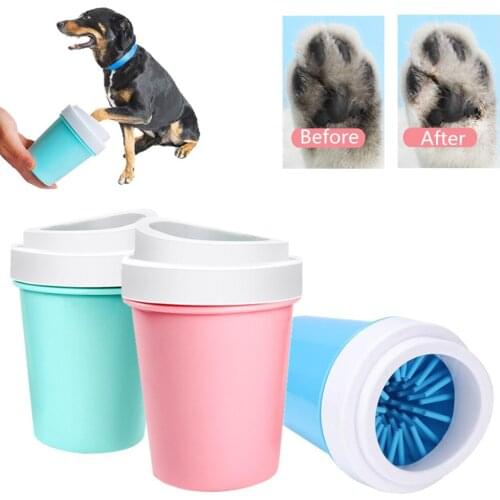 Portable Dog Paws Clean Cup for Small Large Dogs Soft Silicone Pet Foot Washer Cat Dirty Paw Feet Wash Tool Cleaning Supplies