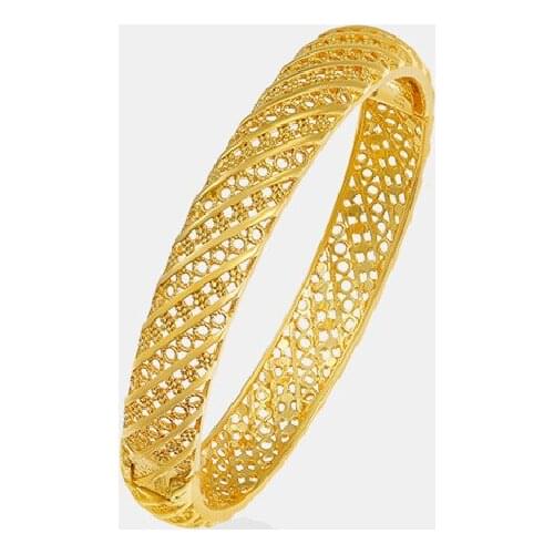 Supply Buckle Hollow Bracelet Retro Simple Plated 24k Gold Charm Bracelet Female