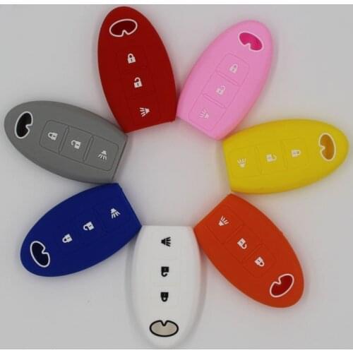 Silicone Key Case Cover for Infiniti G25 FX35 EX25 QX56 FX37 Infiniti remote key case 3 buttons smart key