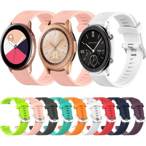 Silicone Wrist Strap For Huami Amazfit GTR 42mm watch Band Bracelet for Samsung Galaxy Watch Active / 42mm Replaceable Watchband