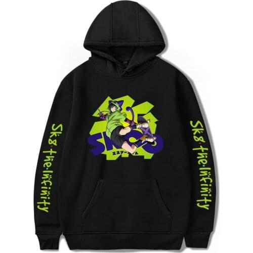 Fashion Print SK8 the Infinity Hoodies Men Women Harajuku Streetwear Kpop Sweatshirts Oversize Kids Hoody Casual Black Pullovers