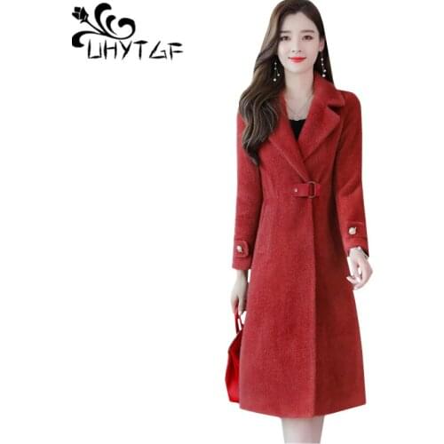UHYTGF Long Fur Coats