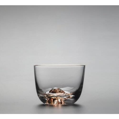 Japanese hand-made glass cup Chuyun cup crystal tasting cup fair cup Mount Fuji cup heat-resistant glass tea cup