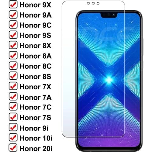9D Full Protection Glass For Huawei Honor 9X 8 Lite 9S 9A 9C 8X 8A 8C 8S 7A 7C 7X 7S 9i 10i 20i Tempered Screen Protective Glass