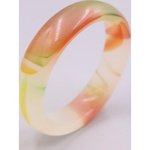 Fine Agate Color Spotted Chalcedony Bangle For Women Female 58-62mm Bangle Elegant Girlfriend Gift For Mother Gift