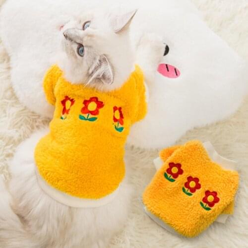 New Cat Clothes Small Cats Vest Casual Warm Shirt Dog Cat Coat
