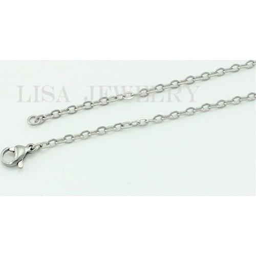 20 inches Stainless Steel silver Color 50cm Floating Locket chain memory locket necklace