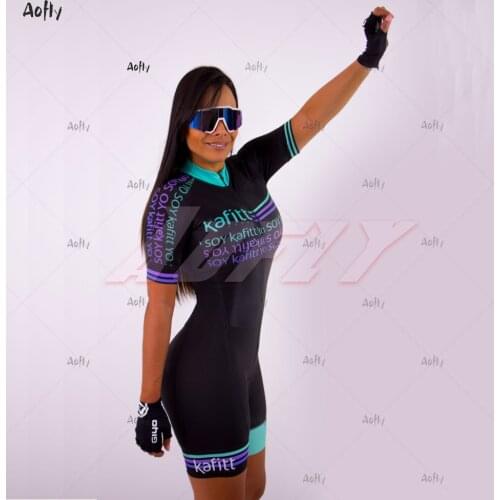 2020 Yo soy Kafit Women‘s Triathlon Cycling clothes Skinsuit sets Macaquinho Ciclismo Feminino MTB BIKE Clothing Jumpsuit kits