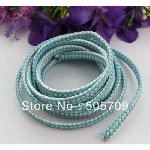 3 Meters of Braided Leather Cord 9.5x4mm #22520-#22523 FREE SHIPPING