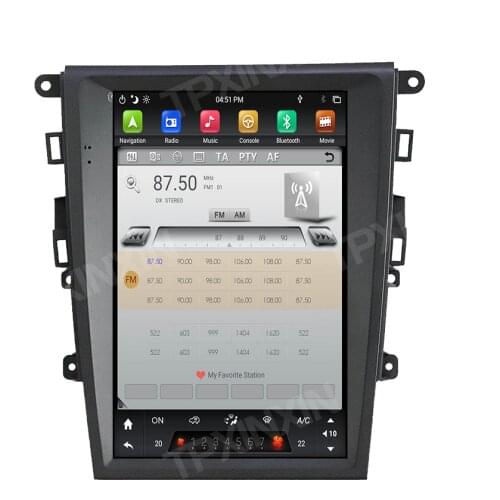 Tesla Style Android 9.0 6 Core Car GPS Navigation For Ford Mondeo Fusion MK5 2013+ Stereo Headunit Multimedia Player Auto Radio