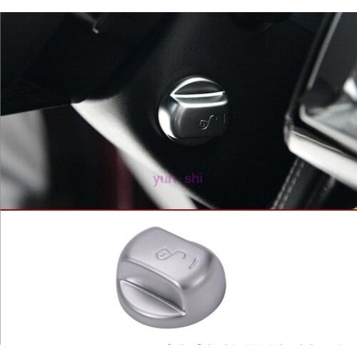 ABS chrome Or Carbon fiber texture Car Steering Wheel lock knob decoration covers Car-styling For Jaguar XE F-PACE Accessories