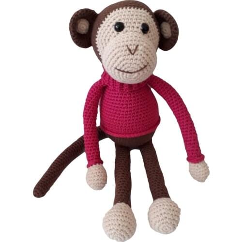 Amigurimi Monkey Baby Child Design Animal Toy Gift Cute Colorful Crochet Knitted 2021 Fashion Stuffed Healthy Safe