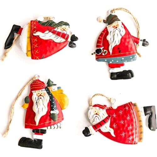 Angel New Year Metal Christmas Ornaments Pendants Hanging Gifts Xmas Tree Decor Home Decoration