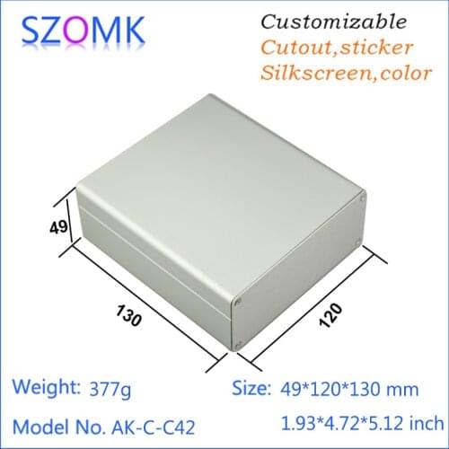 One piece AK-C-C42 Custom Processed Factory Extrusion Aluminum Material Electrical Junction Box Case Enclosure 49*120*130MM