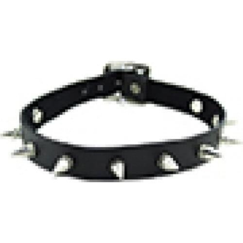 Choker with spikes Punk style ChokGothic Men Women Unisex Faux Leather Spike Rivet Choker Punk Necklace Jewelry чокер с шипами