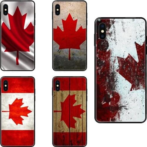 For Galaxy A10S A20 A20S A20E A21S A30S A40 A50 A70 A71 A70E A5 A6 A7 A8 A10 2017 2018 Canada Flag Maple Leafs Newest Black