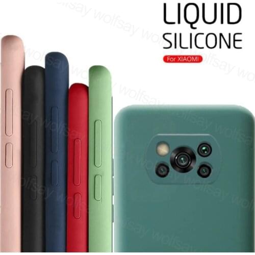 For Xiaomi Poco X3 Pro Case For Poco X3 Pro Cover Shockproof Original Liquid Silicone Protetcive Phone Bumper For Poco X3 Pro