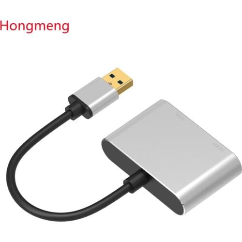 Hongmeng USB 3.0 to HDMI VGA two in one converter USB splitter 1080p USB to HDMI VGA For desktop and notebook computers