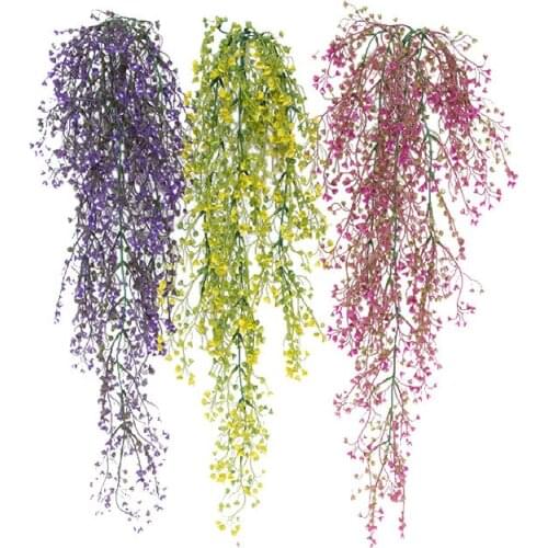 Artificial Plants Home Wedding Party Decor Green Plant Ivy Leaf Artificial Flower Plastic Garland Vine Artificial Flowers Wall