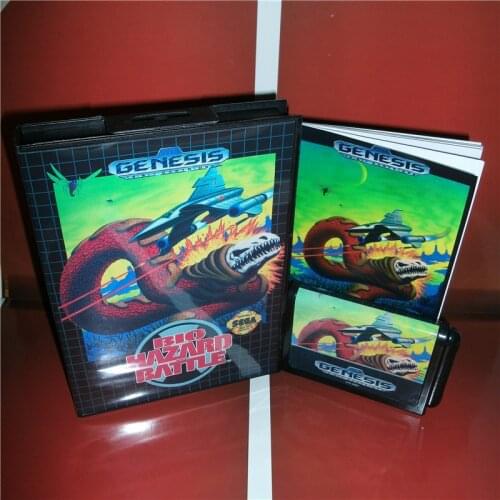 Bio hazard Battle - MD Game Cartridge US Cover with box and manual For Sega Megadrive Genesis Video Game Console 16 bit MD card
