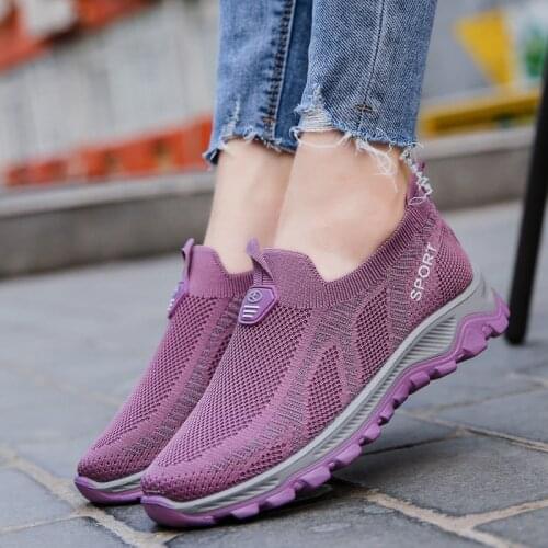 Women Vulcanized Shoes High Quality Platform Sports Sneakers Slip On Ballet Flats Summer Autumn Loafers Walking Tennis Female